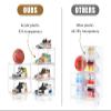 5 Pack Clear Stackable Shoe Organizer Box with Lids, Acrylic Shoes Box with Magnetic Doors, Transparent Shoe Storage Bins Closet Organizers, Shoes Containers For Sneaker Display, Fit up to US Size16 view 4