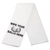 Wipe Your Balls Here Towel Wedding Gift Bachelor Gift Bachelorette Gift After Sex Towel Adult Humor (Wipe Your Balls T) view 1