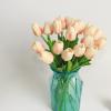 BOSHENG 20pcs Artificial Tulip Silk Flowers 13" for Artificial Real Touch Tulips Fake Flower Arrangement Bouquet for Home Office Wedding Decoration view 2