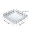 Feyarl Crystal Vanity Perfume Tray Jewelry Trinket Organizer Decorative Cosmetics Serving Coffee Table Tray with Anti-Scratch Real Glass Mirror Surface for Party Wedding Dresser Room (11.8 x 11.8inch) view 3