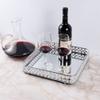 Feyarl Crystal Vanity Perfume Tray Jewelry Trinket Organizer Decorative Cosmetics Serving Coffee Table Tray with Anti-Scratch Real Glass Mirror Surface for Party Wedding Dresser Room (11.8 x 11.8inch) view 4