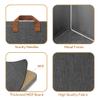 GRANNY SAYS Closet Storage Baskets, Collapsible Fabric Storage Bins with Metal Frame, Clothes Organizer Bins, Large Baskets for Shelves, Dark Gray, 4-Pack view 4