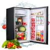 Compact refrigerator, Mini Fridge with Freezer, 3.2 Cu.Ft, Silence, 1 Door, stainless steel, Ideal Small Refrigerator for Bedroom, Office, Dorm, RV - MVSFR321, Sliver view 2