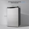 Compact refrigerator, Mini Fridge with Freezer, 3.2 Cu.Ft, Silence, 1 Door, stainless steel, Ideal Small Refrigerator for Bedroom, Office, Dorm, RV - MVSFR321, Sliver view 4