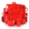 16/32/48-Piece Red Ceramic Porcelain Dinnerware Set (16) view 1