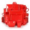 16/32/48-Piece Red Ceramic Porcelain Dinnerware Set (16) view 2