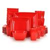 16/32/48-Piece Red Ceramic Porcelain Dinnerware Set (16) view 3