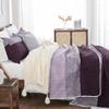 Andency Stripe Quilt Set Cal King(104x112Inch), 3 Pieces (1 Purple Quilt and 2 Pillowcases) Purple and Grey Striped Bedspread Set, Lightweight Soft Quilted Coverlet Set view 2