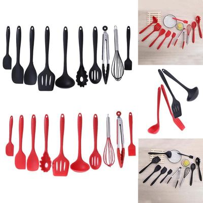 10pcs/set Household Non-stick Kitchen Utensils (Black)