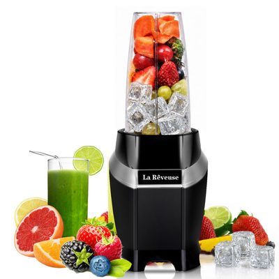 La Reveuse 1000W Power Blender For Smoothies, Shakes, Frozen Drinks, Black