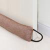 Marwood Under Door Draft Stopper 36 inch Wind Stopper for Door & Window, Weighted French Air Draft Stopper Front Door Snake Noise Blocker for Bottom of Door with Hanging Loops - Brown view 1