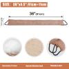 Marwood Under Door Draft Stopper 36 inch Wind Stopper for Door & Window, Weighted French Air Draft Stopper Front Door Snake Noise Blocker for Bottom of Door with Hanging Loops - Brown view 2