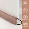Marwood Under Door Draft Stopper 36 inch Wind Stopper for Door & Window, Weighted French Air Draft Stopper Front Door Snake Noise Blocker for Bottom of Door with Hanging Loops - Brown view 4