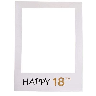 1pc Picture Frame DIY Cutouts Photo Paper Booth Props for Birthday Party Decoration 16th to 50th