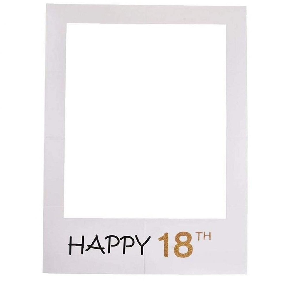 1pc Picture Frame DIY Cutouts Photo Paper Booth Props for Birthday Party Decoration 16th to 50th