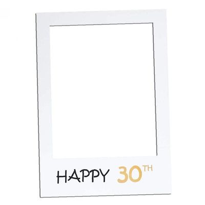 1pc Picture Frame DIY Cutouts Photo Paper Booth Props for Birthday Party Decoration 16th to 50th