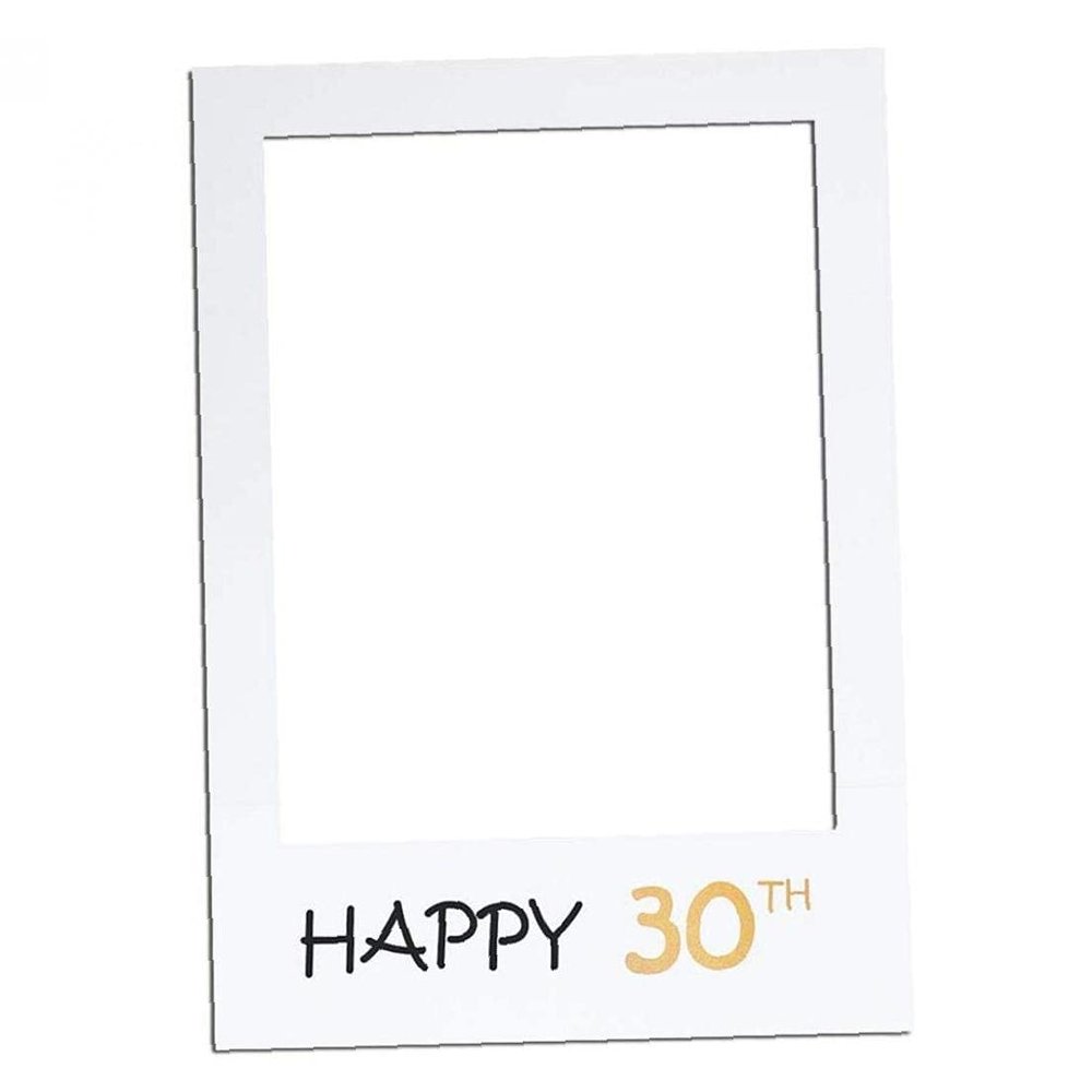 1pc Picture Frame DIY Cutouts Photo Paper Booth Props for Birthday Party Decoration 16th to 50th