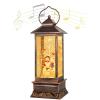 Christmas Lantern Musical Snow Globe, Lighted Christmas Snowman Water Snow Globe with Music Christmas Decoration and Gifts view 1