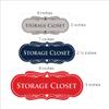 Signs ByLITA Designer Storage Closet Sign (Ivory/Dark Brown) - Small 1 Pack view 2