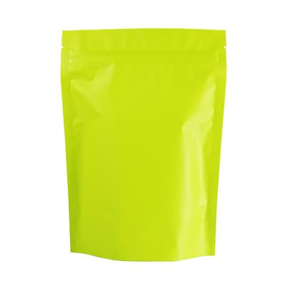 100PCS Matte Double-Sided Colored Stand-Up Bags (16x22cm (6.3x8.6"), Lime Green)