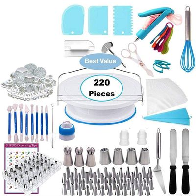 220Pcs Decorating Bakery Tools Kit