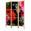 artgeist Japanese Room Divider Flowers 53 x 67 in - 3 Panel Folding Screen Japan Design Home Decoration Art Deco b-A-0491-z-b view 1