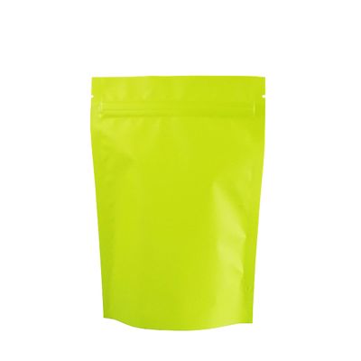 100PCS Matte Double-Sided Colored Stand-Up Bags (14x20cm (5.5x7.9"), Lime Green)