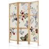 artgeist Japanese Room Divider Birds Forest Nature Leaves Botanical 53 x 67 in - 3 Panel Folding Screen Japan Design Home Decoration Art Deco b-B-0593-z-b view 1