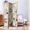 artgeist Japanese Room Divider Birds Forest Nature Leaves Botanical 53 x 67 in - 3 Panel Folding Screen Japan Design Home Decoration Art Deco b-B-0593-z-b view 2