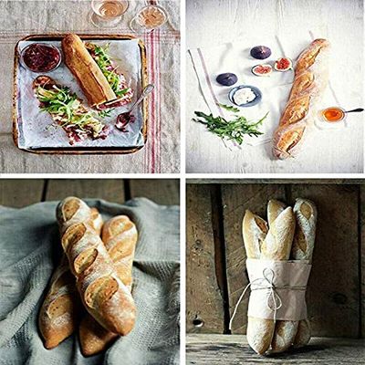 4 French Bread Baguette Baking Mold (Silver)