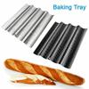 4 French Bread Baguette Baking Mold (Silver) view 2