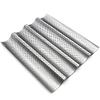 4 French Bread Baguette Baking Mold (Silver) view 4