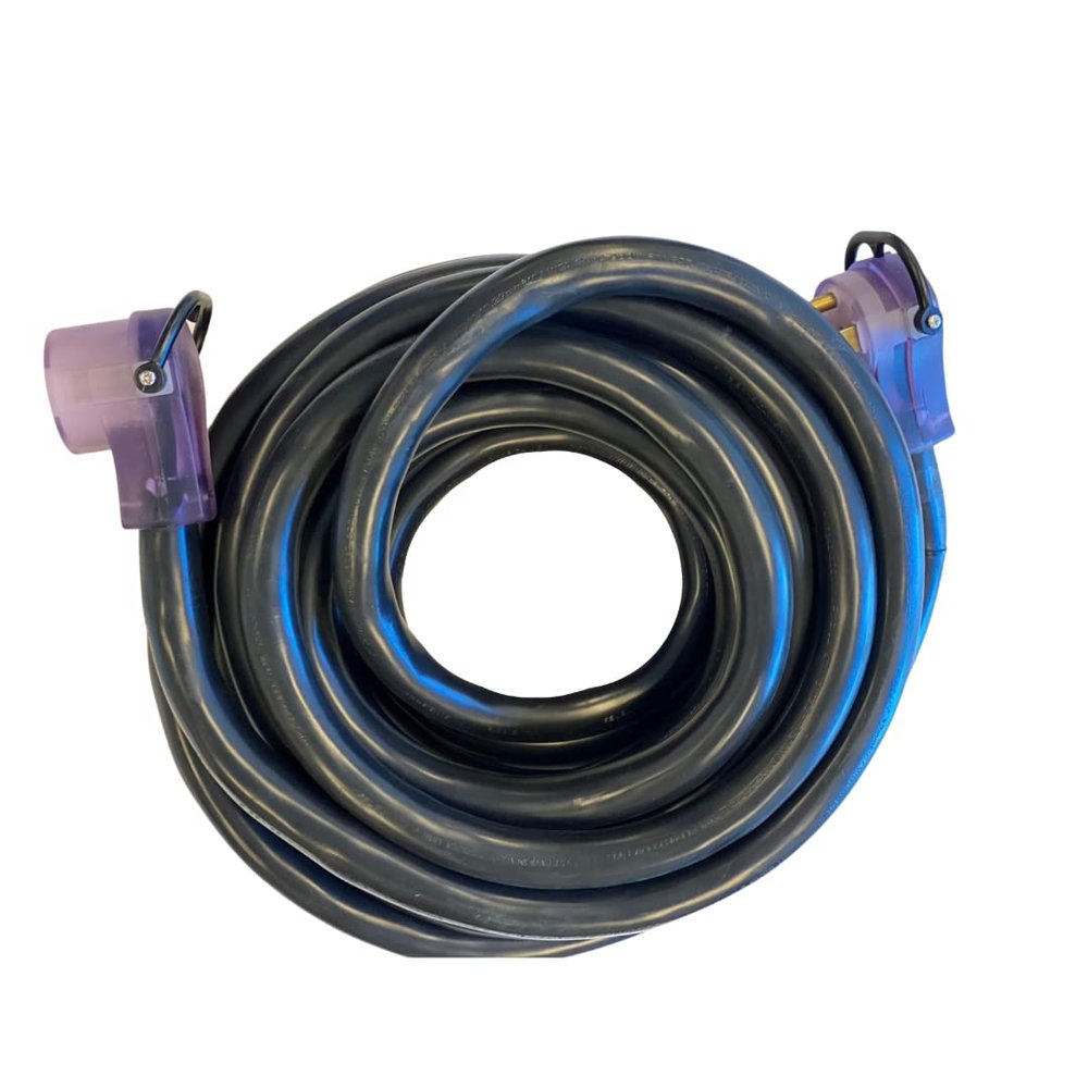 NU-SET RV Extension Cord with Pull Handles and Lighted Ends, 50 Amp - 30 ft