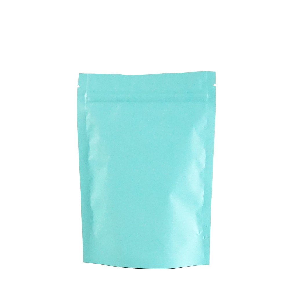 100PCS Matte Double-Sided Colored Stand-Up Bags (14x20cm (5.5x7.9"), Sky Blue)