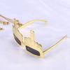 JDD Party Sunglasses with Finger Novelty Funny Eyeglasses for Halloween Masquerade Party Props Golden view 4