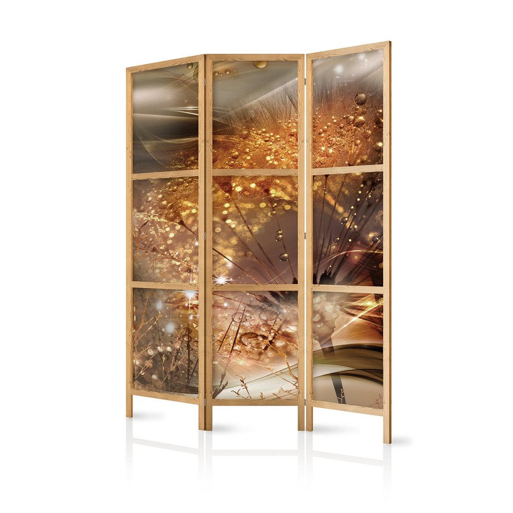 artgeist Japanese Room Divider Dandelion Abstract 53 x 67 in - 3 Panel Folding Screen Japan Design Home Decoration Art Deco b-A-0360-z-b