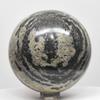 66mm Black & White Onyx Sphere Natural Zebra Chalcedony Crystal Ball Polished Mineral Stone - Peru + Stand view 3