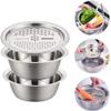 3 pcs/set Stainless Steel Drain Basin (1 pc 22cm) view 1