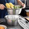 3 pcs/set Stainless Steel Drain Basin (1 pc 22cm) view 2
