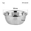 3 pcs/set Stainless Steel Drain Basin (1 pc 22cm) view 4