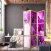 artgeist Japanese Room Divider Flowers Orchids 53 x 67 in - 3 Panel Folding Screen Japan Design Home Decoration Art Deco b-B-0400-z-b view 2