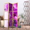artgeist Japanese Room Divider Flowers Orchids 53 x 67 in - 3 Panel Folding Screen Japan Design Home Decoration Art Deco b-B-0400-z-b view 3