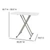 BizChair Folding Table - Granite White - Height Adjustable - 30 Inch - TV Tray - Commercial Grade Laptop Table view 2