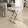 BizChair Folding Table - Granite White - Height Adjustable - 30 Inch - TV Tray - Commercial Grade Laptop Table view 3