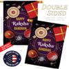 Ornament Collection Raksha Bandhan House Flag Eagle Set Celebration Festival Rkshabandhan Rakhi Siblings Ceremony Hindu 0 Double-Sided, Made in USA view 3