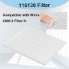 RONGJU Replacement 116130 Filter H for Winix 5500-2, 2 Filter & 2 Activated Carbon Filter Combo Pack Compare to Part # 116130 view 4