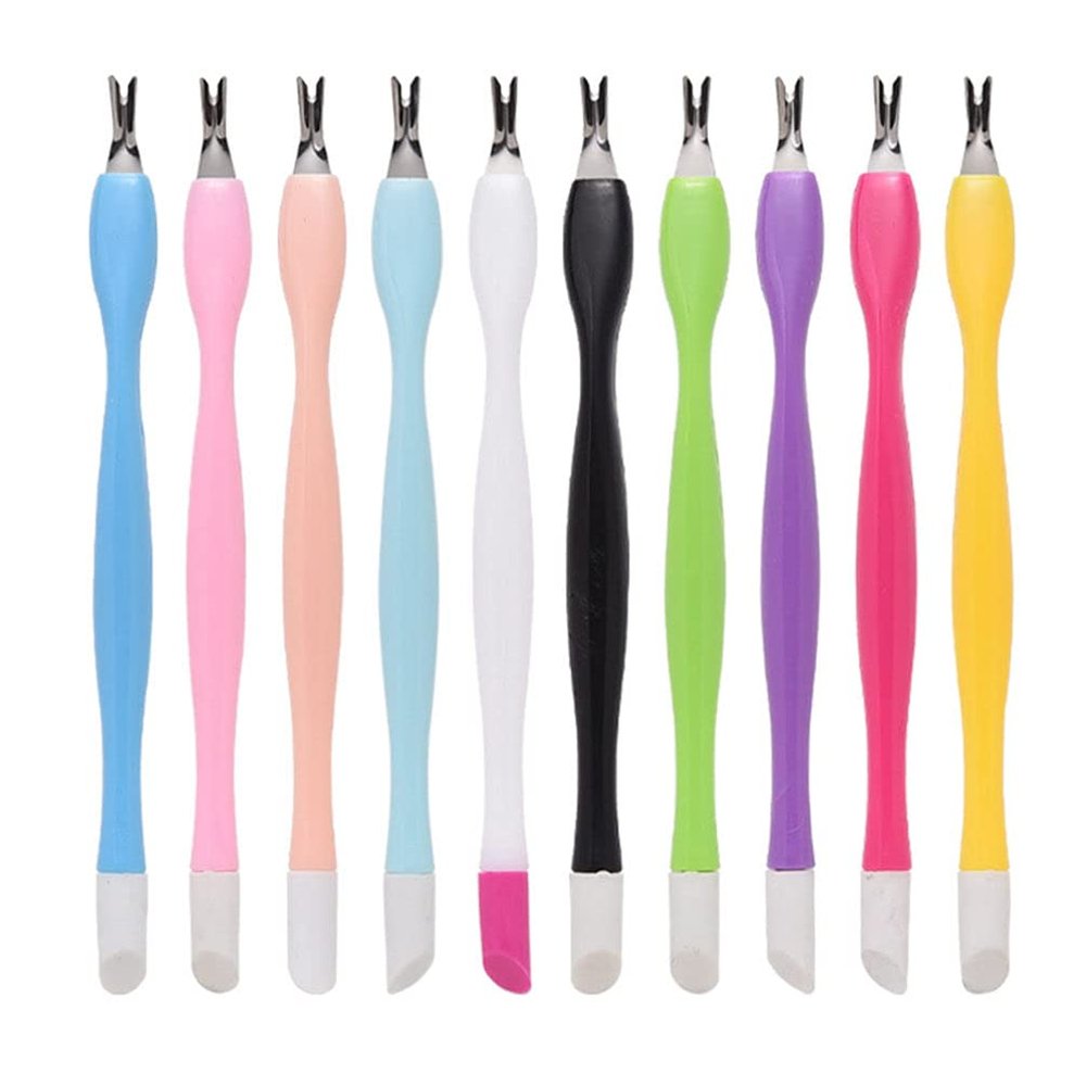 FRCOLOR 15pcs Nail Art Embossing Pen Nail Art Dead Skin Fork Dead Skin Removal Tool Trimmer para Uas Manicure Dead Skin Forks Portable Cuticle Remover Nail Dead Skin Removers