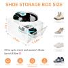 INSTY 6 Pack Large Shoe Storage Box, Clear Shoe Storage Organizer with Magnetic Door, Stackable,Shoe Containers For Display Sneakers, Easy Assembly, Fit up to US Size 12, Clear view 2