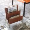 Living Room 3-Layer Leather Magazine Holder Bedroom Magazine Rack Book Rack Room Newspaper Rack Home Decor (Color : Brown, Size : 35 * 24 * 40cm) view 4