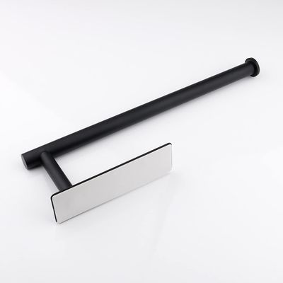 Alnicov Paper Towel Holder, Wall Mount Paper Towel Holder for Kitchen Cabinet Bathroom Wall Mounted Stand Black